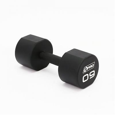 Гантель уретановая ( 9кг, черный) OK1025C